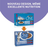 PURINA ONE | BIFENSIS | Krmivo pro sterilizované dospělé kočky | Podporuje kočičí vitalitu, kosti, svaly a klouby | V omáčce | Kapsičky s kachnou, sardinky, hovězí maso, čerstvost | 1 kus (8 x 85 g)