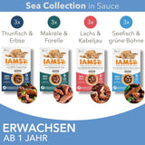 IAMS Delights Sea Collection Katzenfutter Nass - Multipack mit Fisch Sorten (Lachs, Thunfisch, Makreel, Seefisch) v omáčce, Nassfutter für Katzen od 1 Jahr, 12 x 85 g