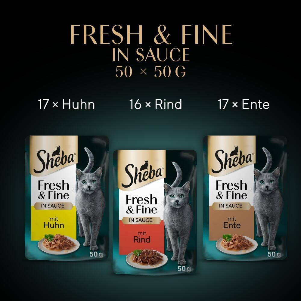 Sheba CATCARE sáček Wet Fresh & FINE (maso) kousky IN Omáčka pro dospělé 50G Multipack Standard