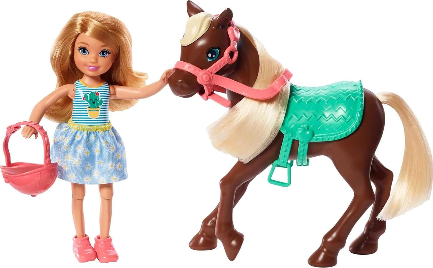 Barbie GHV78 - Herní sada Club Chelsea s panenkou a koněm, cca. 15 cm blondýnka s oblečením a doplňky hračka dárek pro děti 3-7 let