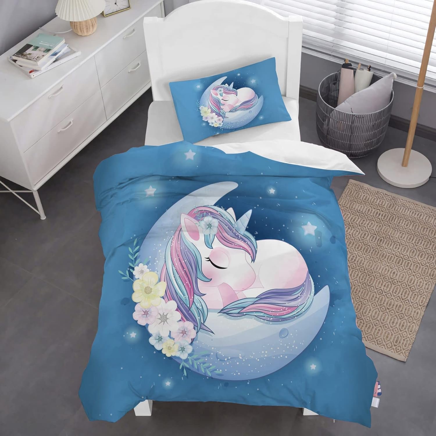 Dětské povlečení Unicorn Soft, mikrovlákno Povlečení dětské Naty Shop Unicorn 135X200 Cm