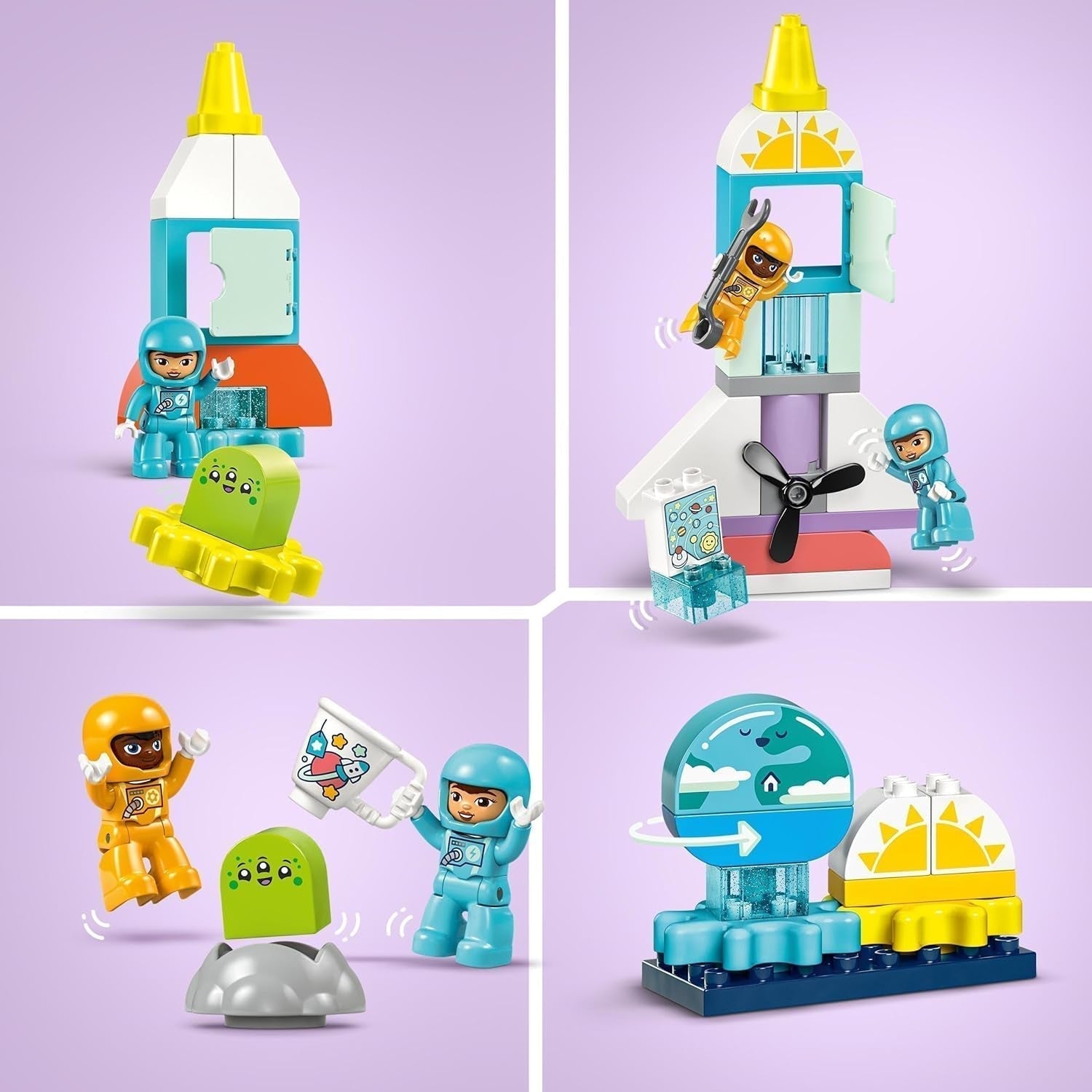 Raketoplán LEGO DUPLO 3 v 1 Spousta dobrodružných vesmírných sad Hračka s raketou pro děti Stavební vědecká hračka Dárek pro motorické dovednosti pro raný vývoj pro 3 roky 10 422 stavebnic Beuche den LEGO-Store