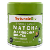 Naturalebio Ceremonial Grade Matcha Tea Powder Originální zelený čaj z Japonska. Ceremoniální prášek ze zeleného čaje Matcha vyrobený v Uji, Kyoto. Ideální na pití, vaření a latté. Krabička 30g.