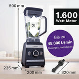 Bosch Standmixer Vitaboost MMBH6P6BDE, 6-Klingen-Edelstahlmesser, 2,5L Tritan-Mixbehälter, Stopfer, 6 Automatikprogramme, Rezeptbuch, Bpa-Frei, Einfache Reinigung, 45 000 U/Min, 1600 Na Shop.