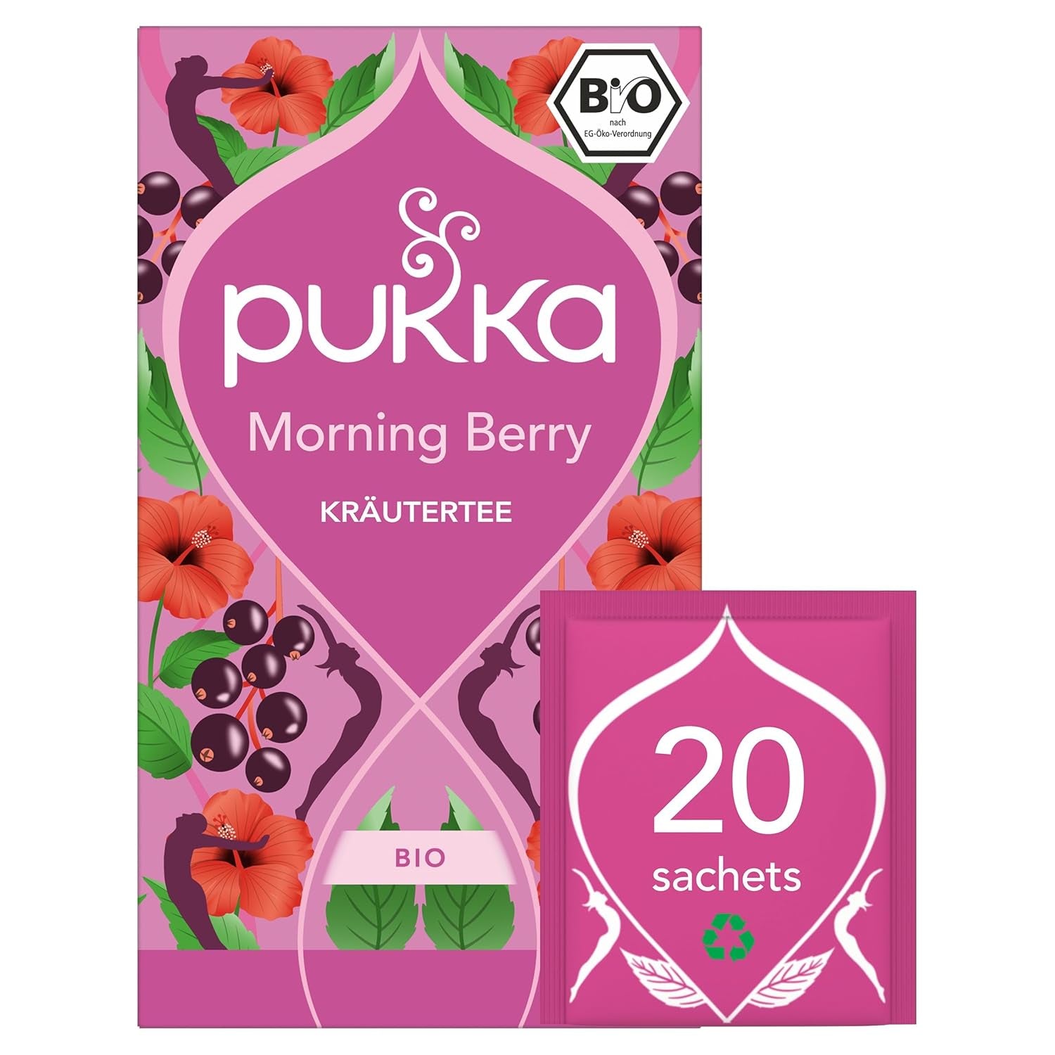 Pukka | Směs organických ochucených čajů "Vanilla Chai" | Skořice, zázvor a vanilka | Čaj pro pochoutku s přírodní sladkostí | Balení po 1 | 20 čajových sáčků