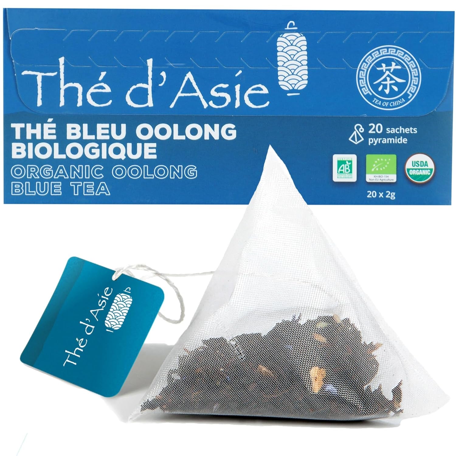 Khla - Bio Oolong Tea 100 G - Modrý čaj - Přírodní sypaný čaj - Organický asijský čaj - Sypaný a řezaný - Bylinný a louhovaný čaj - Z Číny