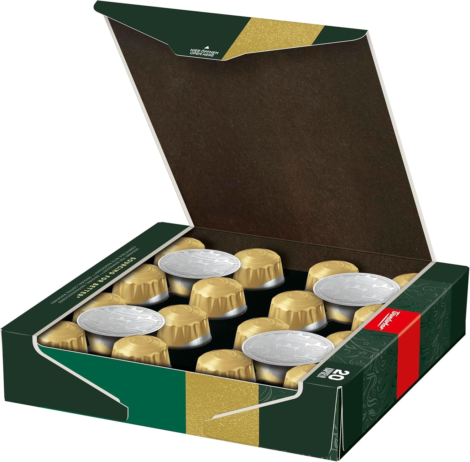 Jacobs Kaffeekapseln Krönung Crema, Intensität 6/12, 10 x 20 Getränke, kompatibilní s Nespresso* Kaffee Kapseln, 200 Kapseln