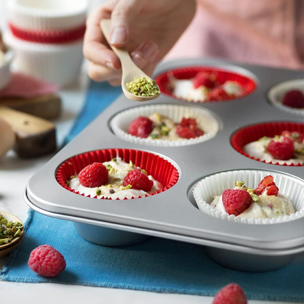 Plech 6 Jumbo Muffiny Ø 9 cm - 34 X 22 X 4,5 cm Formy a plechy na pečení Naty Shop