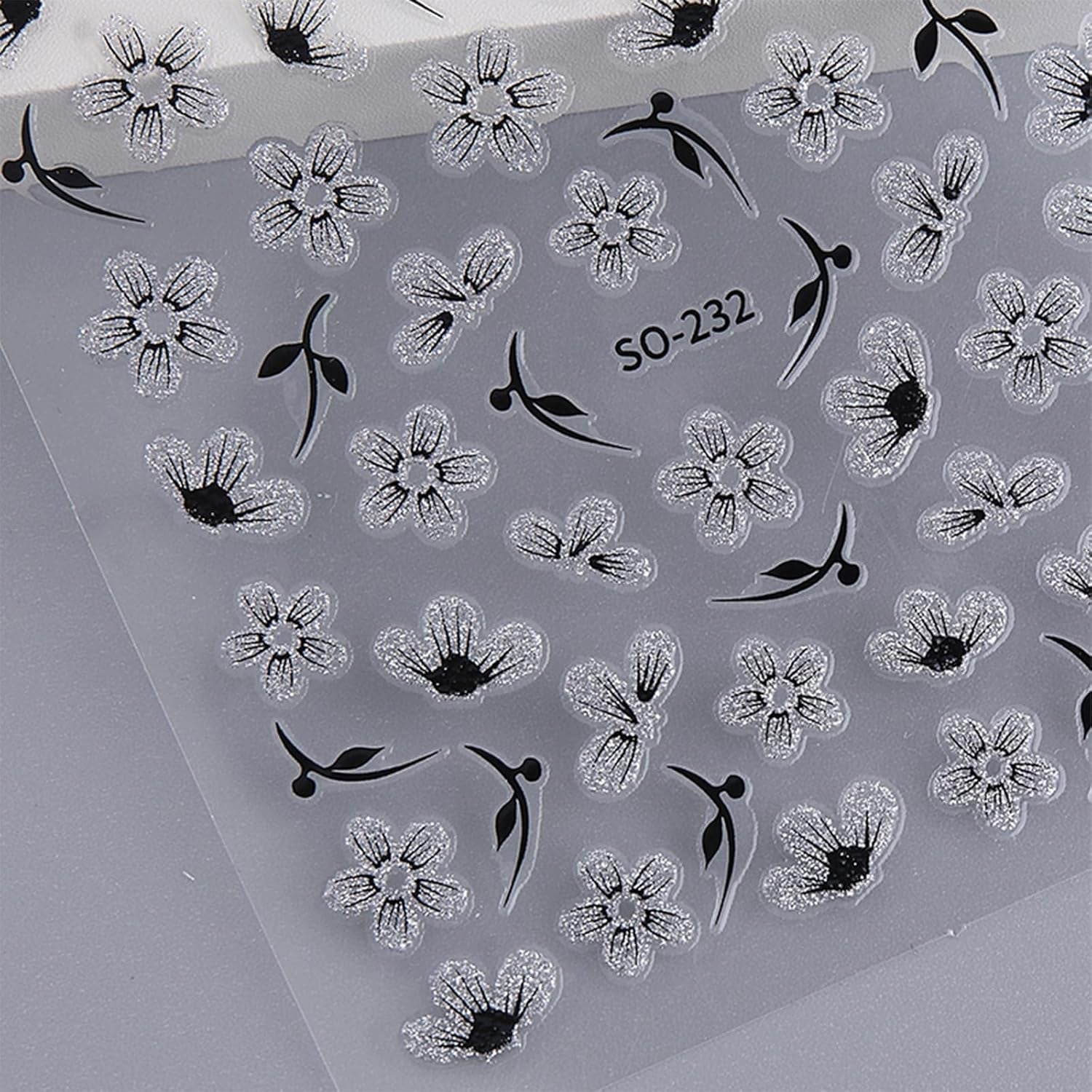 JMEOWIO 6 Blatt 3D Nálepka na nehty Blumen Nálepka na nehty Selbstklebend Nagelaufkleber 5D Stereoskopické Frühling Letní Blumen Dekorace Nageldesign Zubehör