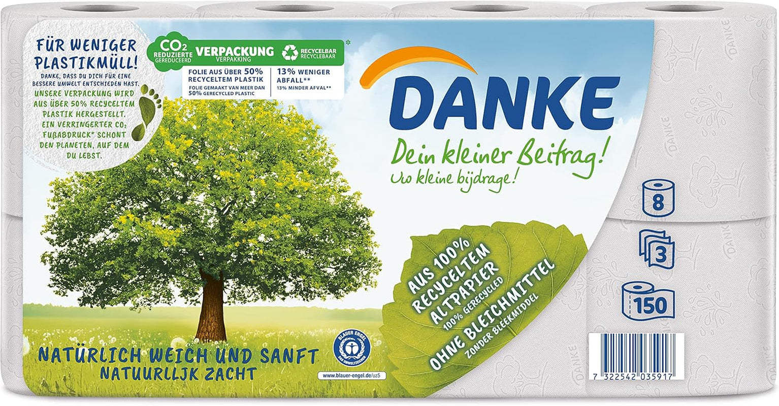 Toaletní papír Děkuji 56 kusů, role 7X8, 3 vrstvy