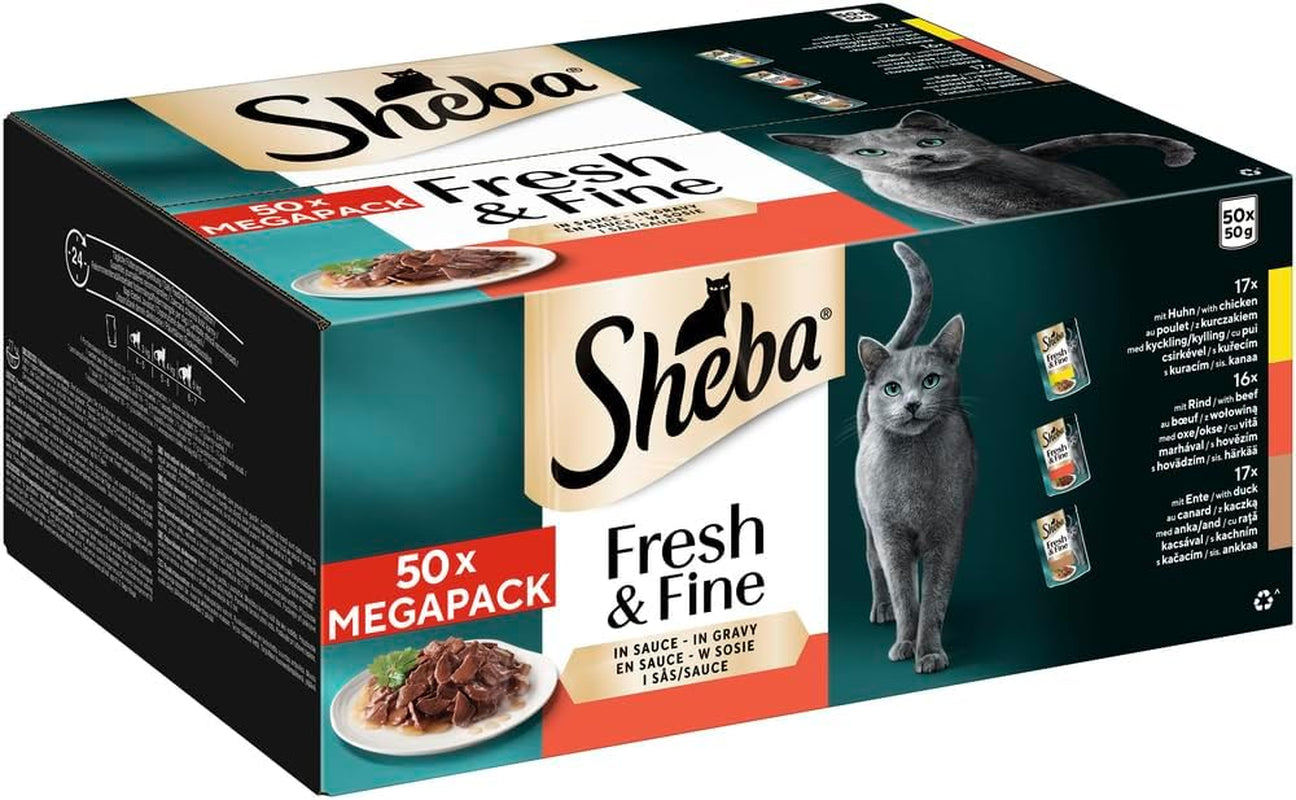 Sheba CATCARE sáček Wet Fresh & FINE (maso) kousky IN Omáčka pro dospělé 50G Multipack Standard