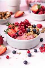 RUF Smoothie Bowl Berry Bunch Oats Snídaňová svačina s ovocem a chia semínky, rychlá a snadná příprava, veganská, 1 sáček x 50 g (balení 3 ks)