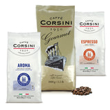 Caffè Corsini - Sada Aromatische Kaffeebohnen Der Perfekte Morgen, Ausgewählter Kaffee, 2x500g + 1Kg Gesamtes Set 2Kg
