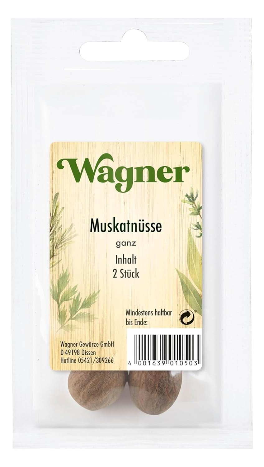 Nepražený muškátový oříšek | 2 kusy v sáčku Condimente Naty Shop