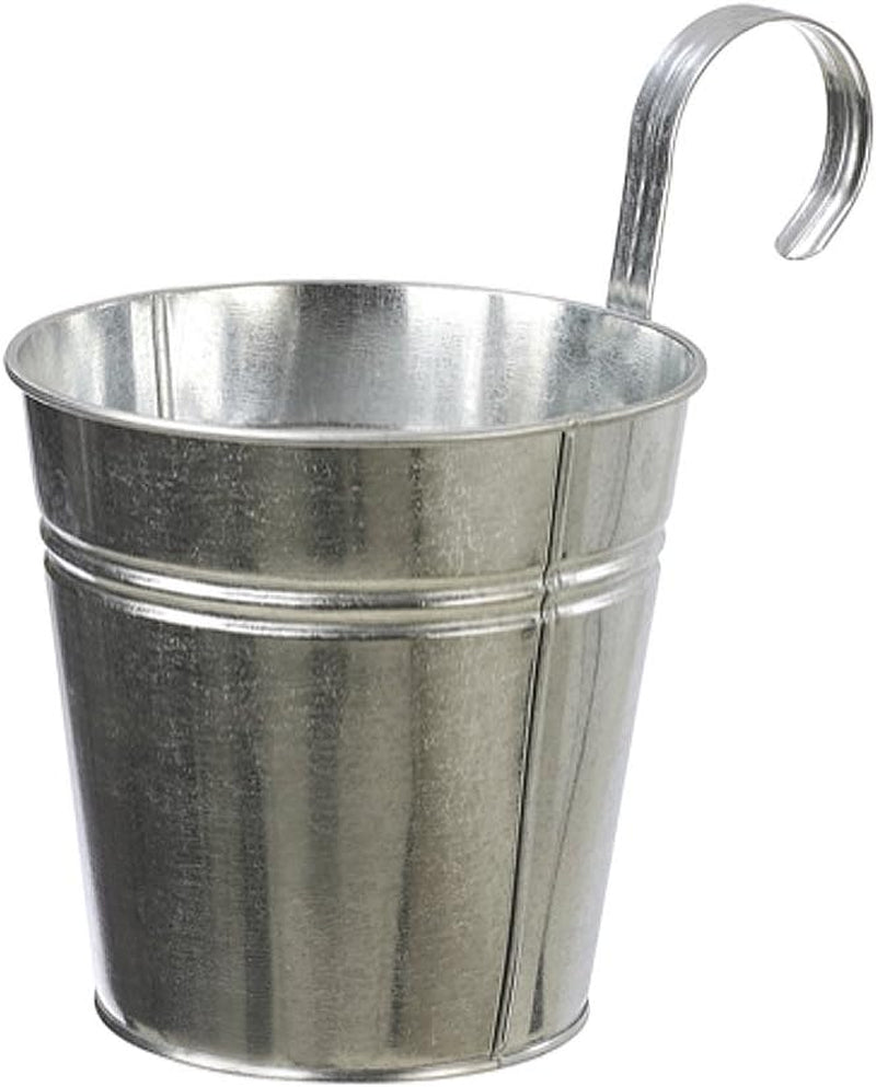Hrnec Dehner s podpěrou na rukojeť, Ø 14 cm, výška 14 cm, zinek, stříbro