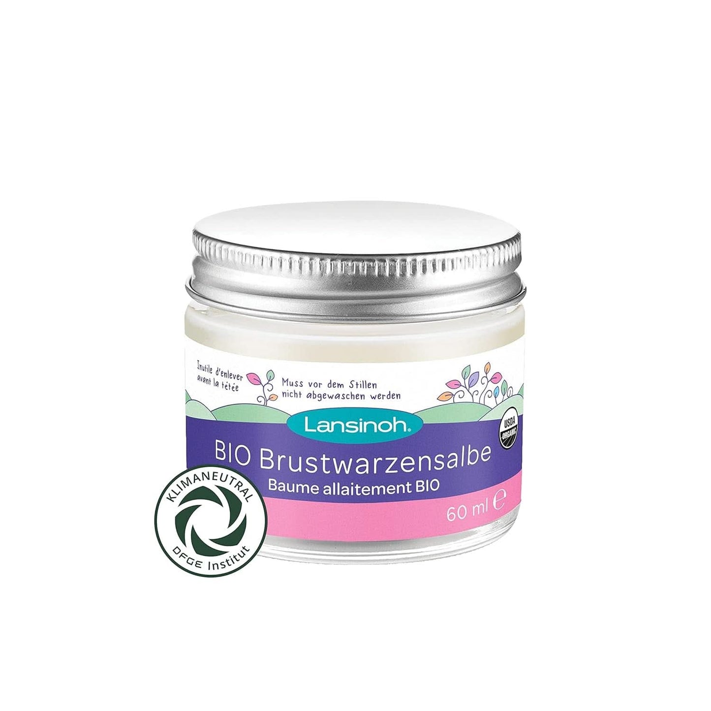 Lansinoh BIO Brustwarzensalbe, 60 ml - Natürliche Pflege Empfindlicher Brustwarzen Und Trockener Haut - Klimaneutral Příslušenství Jídlo a kojení Baby Naty Shop