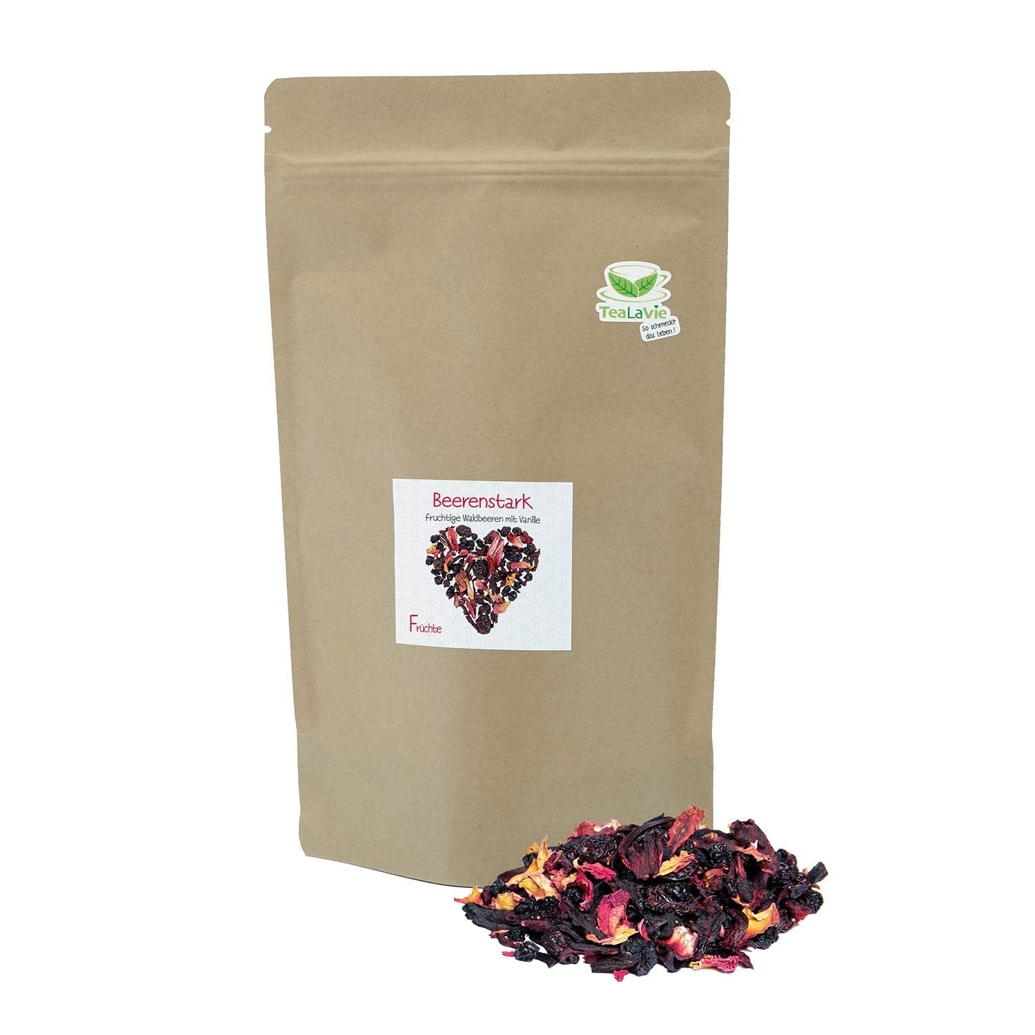Tealavie - Čaj pro děti bez cukru - Lesní jahody a rebarbora (200 g) Tealavie Fruit - Sypaný ovocný čaj