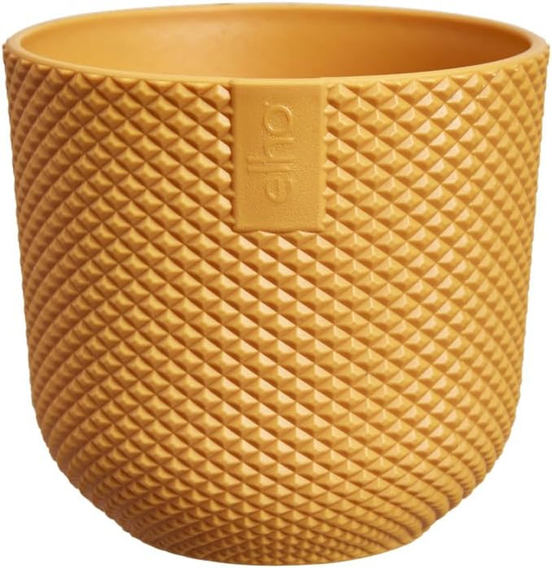 elho Jazz Round Mini 7cm - Pokojové květináče - 100% recyklovaný plast - Ø 7 x V 6,5 cm - Žlutá/jantarová