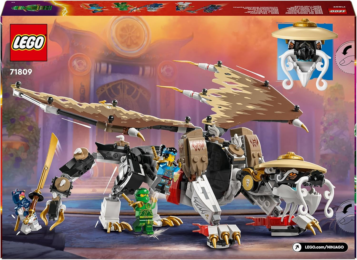 LEGO NINJAGO Egalt Dragon Master, Ninja Set s dračí hračkou a 5 figurkami včetně Lloyda a NYA, Dragon Master, dárek pro chlapce a dívky od 8 let 71809 Stavebnice Beuche den LEGO-Store
