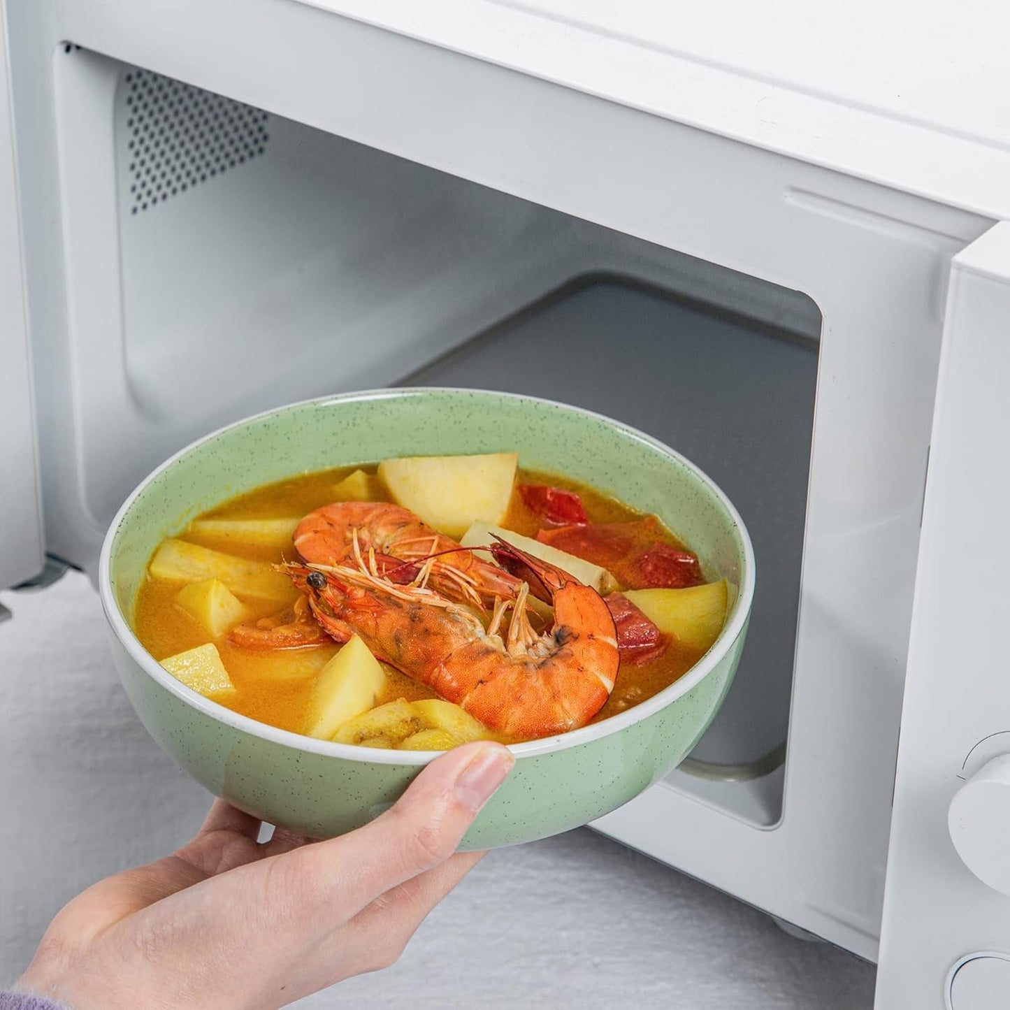 vancasso SESAM Serie Steingut Geschirrset für 12 Personen, 48 teiliges Kombiservice – Tafelservice mit Speisetellern, Desserttellern, Müslischalen und Kaffeetassen, Scandinavian Design