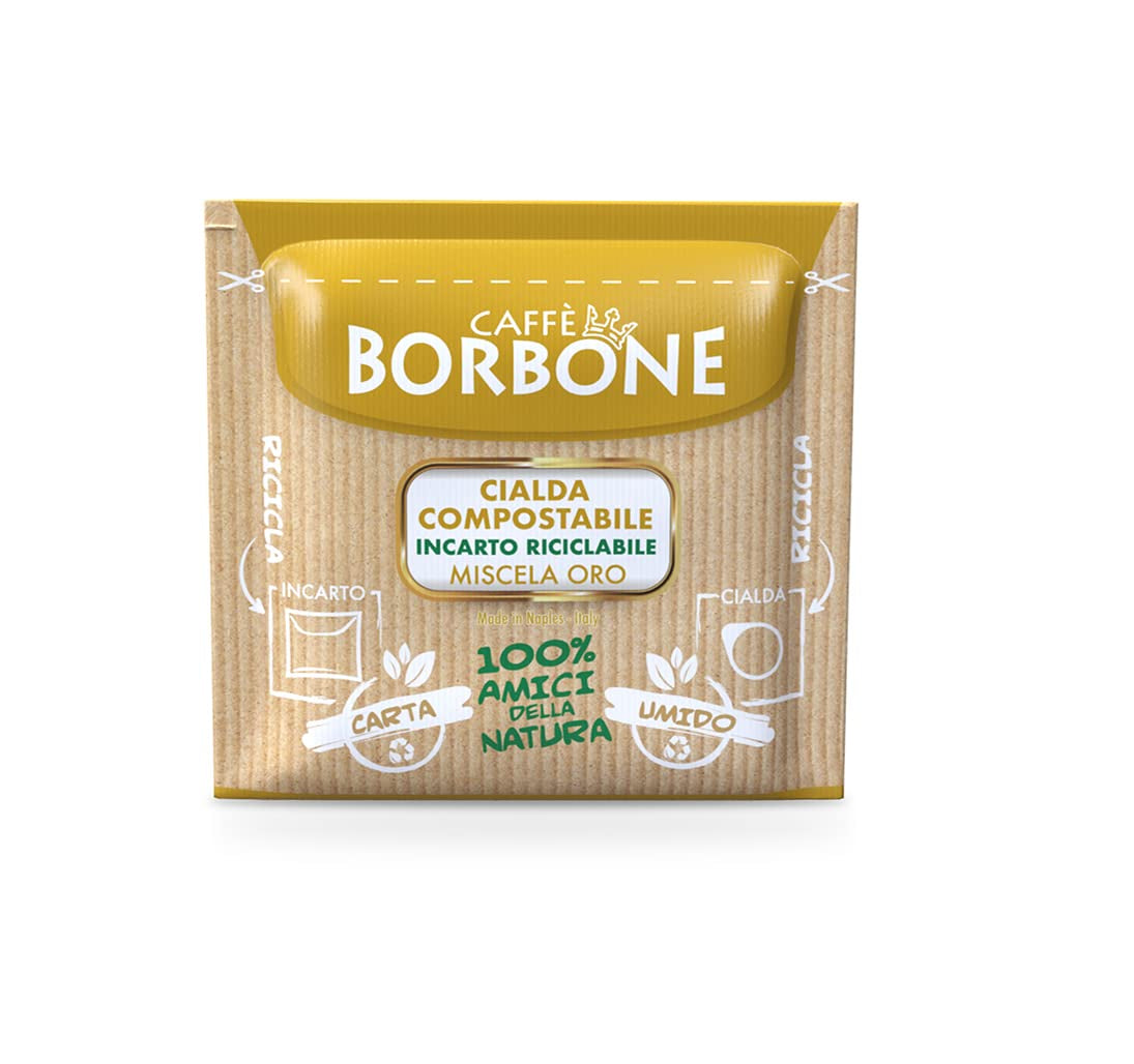 Caffè Borbone Kompostierbare Kaffeepads, Gold-Kaffeemischung - 100 pads - kompatibilní s ESE System Papier pads 44 mm
