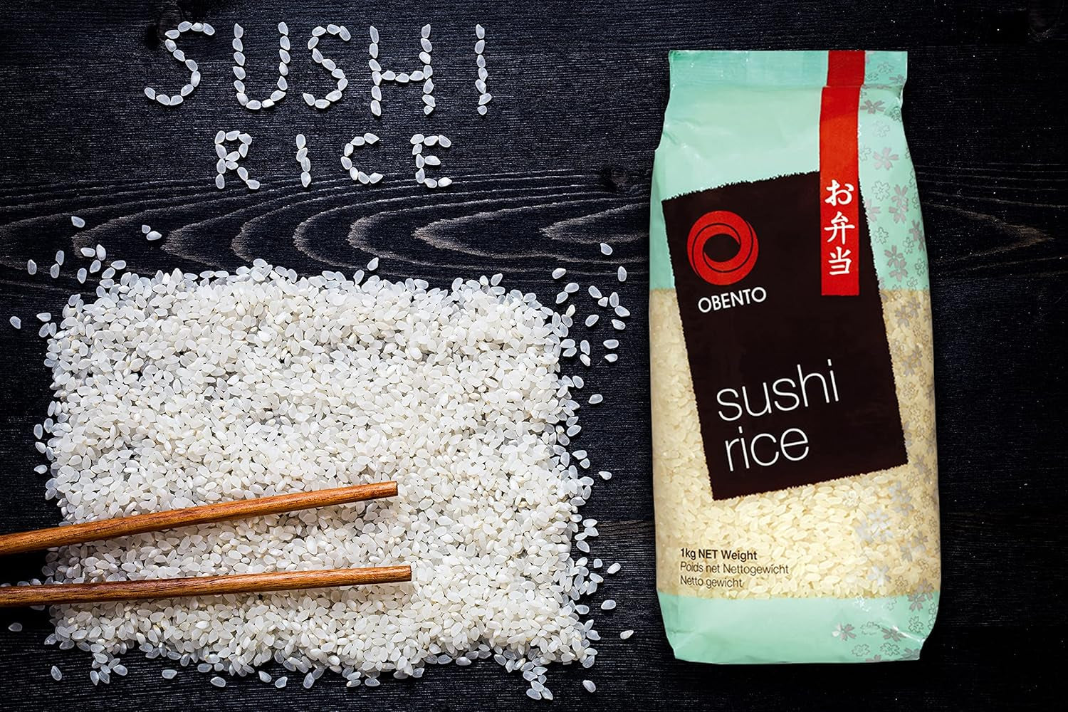 Sushi rýže, lepkavá rýže na nori rolky a další japonské sushi speciality, 1 kg (1 balení)