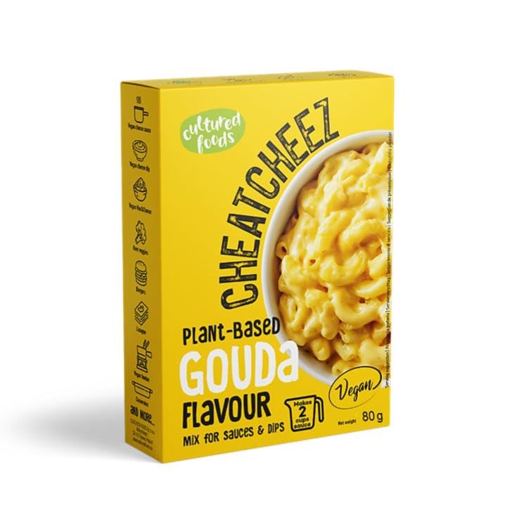 Kultivovaná jídla CHEATCHEEZ Veganská omáčka Gouda – bez laktózy a lepku