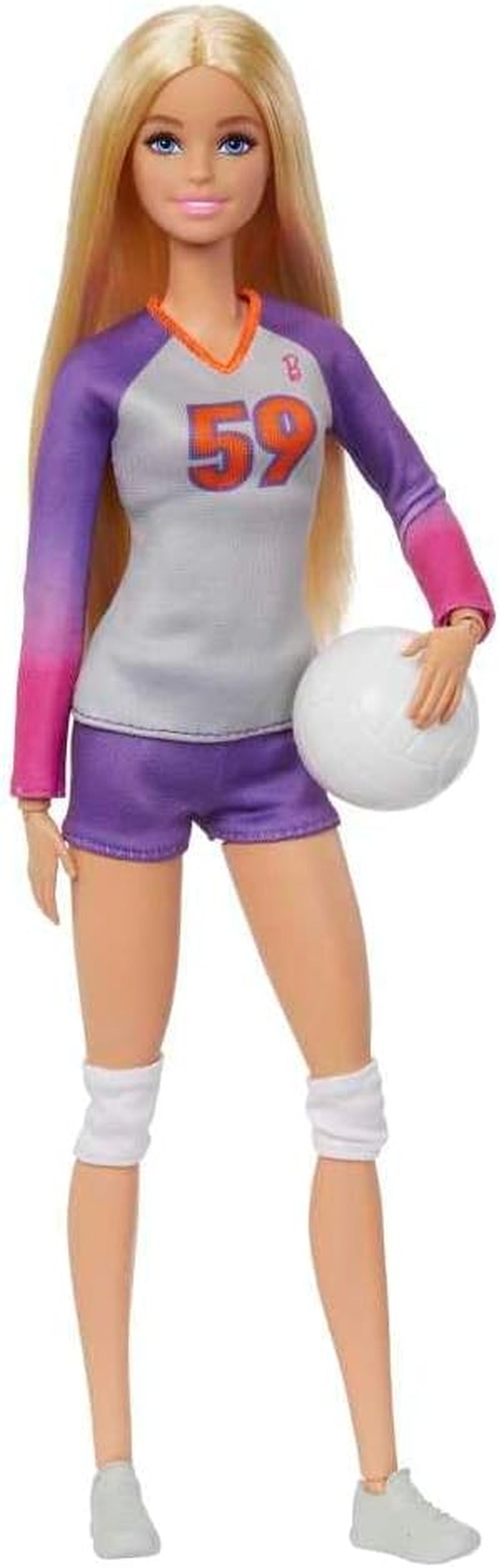 Barbie Made to Move - Volejbalová panenka s tričkem a míčem - 22 kloubů pro realistickou hru, obsahuje volejbalové a sportovní oblečení, HKT72 Naty Shop Modern Dolls