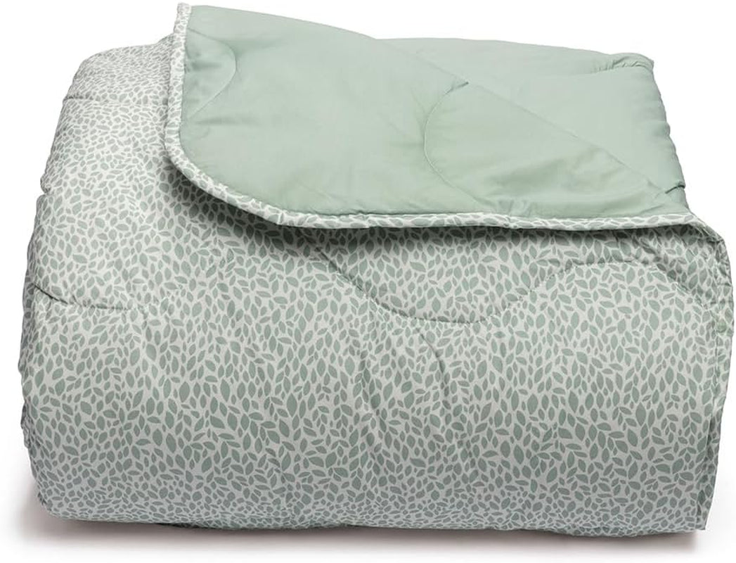 Foppapedretti Notte & Natura Petals přikrývka s pískem, přikrývka na jednolůžko, 100% bavlna, vyrobeno v Itálii Přikrývky a přikrývky Naty Shop Sage s lístky Jednolůžko