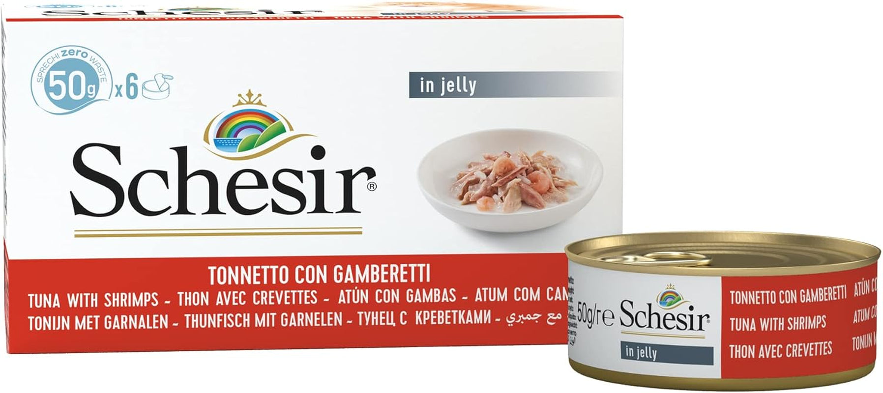 Želé z tuňákových krevet pro kočky, vlhké krmivo pro kočky v želé, 8 x 6 plechovek x 50 g