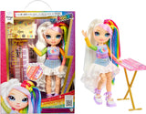 Rainbow High Junior High Rock Band - Amaya, Rainbow Colors - 23cm módní panenka s klávesnicí, přizpůsobitelné pomocí samolepek, kloubové, roztomilá hračka pro děti od 4 let