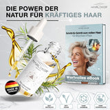 Hairlexier přípravek na růst vlasů pro ženy - Rozmarýnový vlasový olej, ricinový olej na vlasy, levandulový olej, přírodní vlasové sérum proti difúznímu vypadávání vlasů, podporuje růst vlasů, Vegan & Organic + Pracovní sešit Péče o vlasy Naty Shop