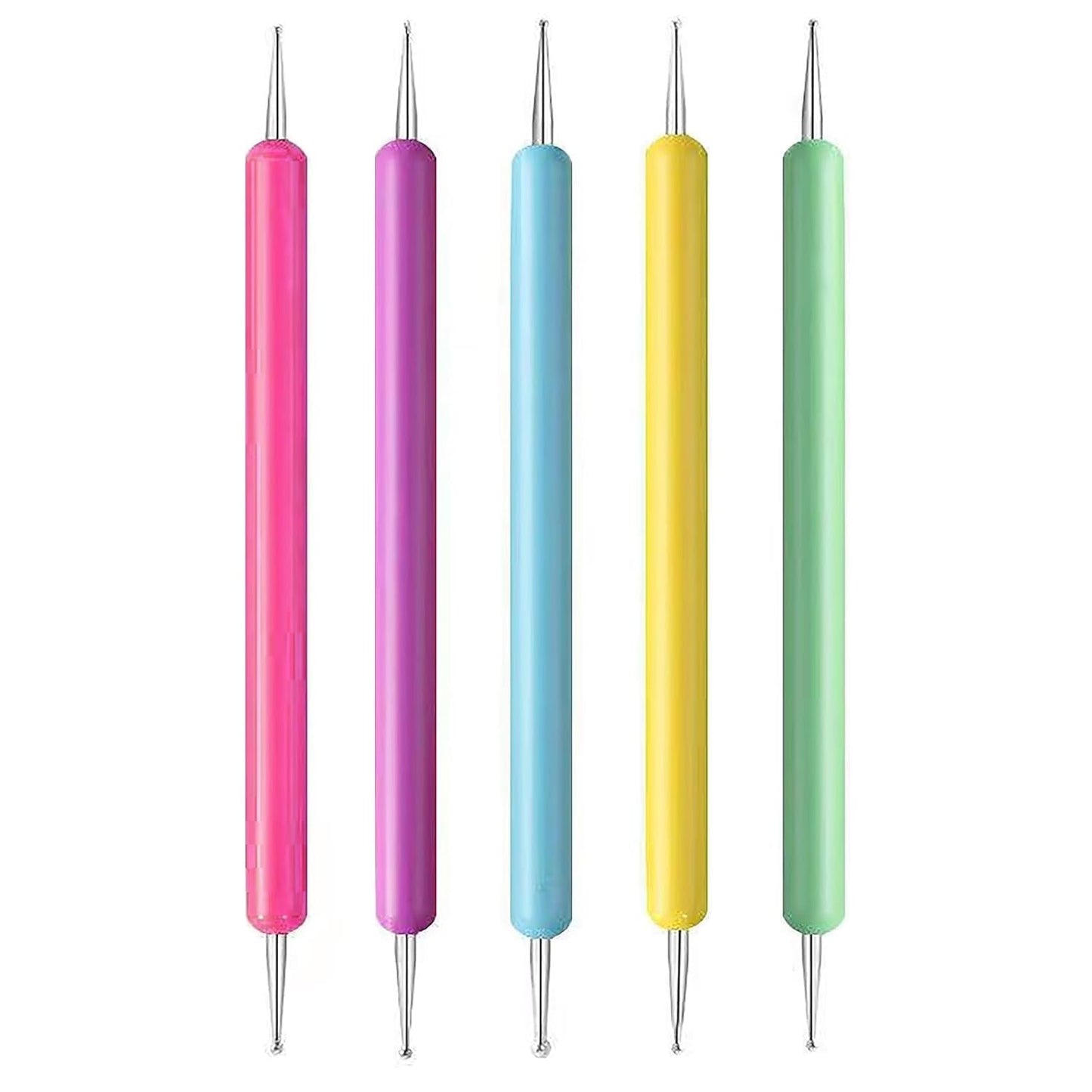 5 Stück Dotting Pen Set, Nagelpunkt-Stift, Dotting Pen Punktierung Stift Marbleizing Werkzeug Nagellack Maniküre Dot Nail Art Set, Marmorier-Werkzeug-Set, Punkte, Nagelkunst, Nagel Werkzeug Set