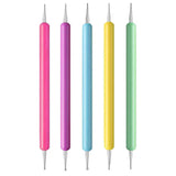 5 Stück Dotting Pen Set, Nagelpunkt-Stift, Dotting Pen Punktierung Stift Marbleizing Werkzeug Nagellack Maniküre Dot Nail Art Set, Marmorier-Werkzeug-Set, Punkte, Nagelkunst, Nagel Werkzeug Set