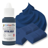 Sugarflair Colourflex Potravinářské barvivo na olejové bázi, královská modř, vysoce koncentrované tekuté potravinářské barvivo, potravinářské barvivo pro máslový krém, čokoládu, těsto, fondant, polevu a další – 15 ml