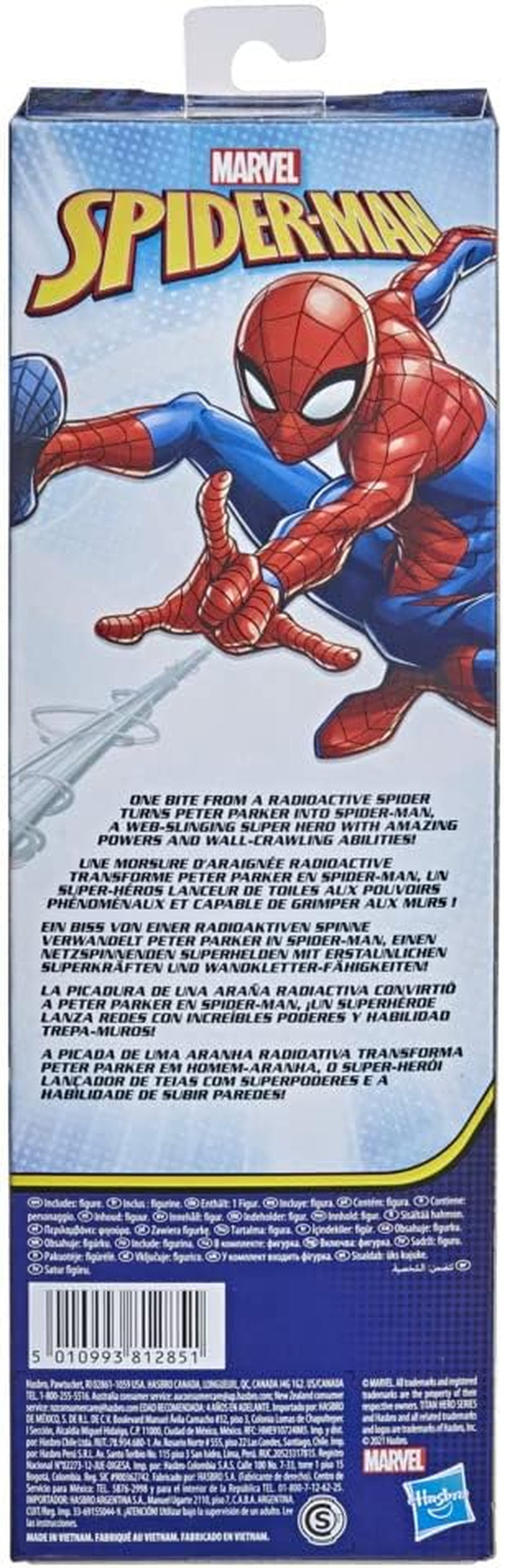 Marvel Titan Hero Series Akční figurka Spider-Man 30 cm vysoký superhrdina s pohyblivými končetinami Kompatibilní s dalšími hračkami Spider-Man Pro děti Akční figurky 5+ Naty Shop
