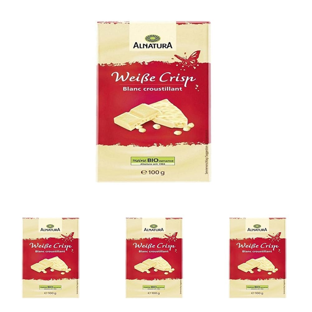 Alnatu Crispy White Chocolate - bílá čokoláda s křupavými rýžovými kuličkami bez přidaného lecitinu
