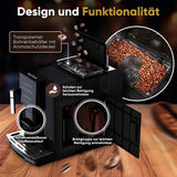 Plně automatický espresso kávovar ProfiCook® s napěňovačem mléka na cappuccino | Kuželový mlýnek | s funkcí ohřevu šálků | Italská profesionální pumpa | Dotykový displej | Espresso | PC KAV 1281