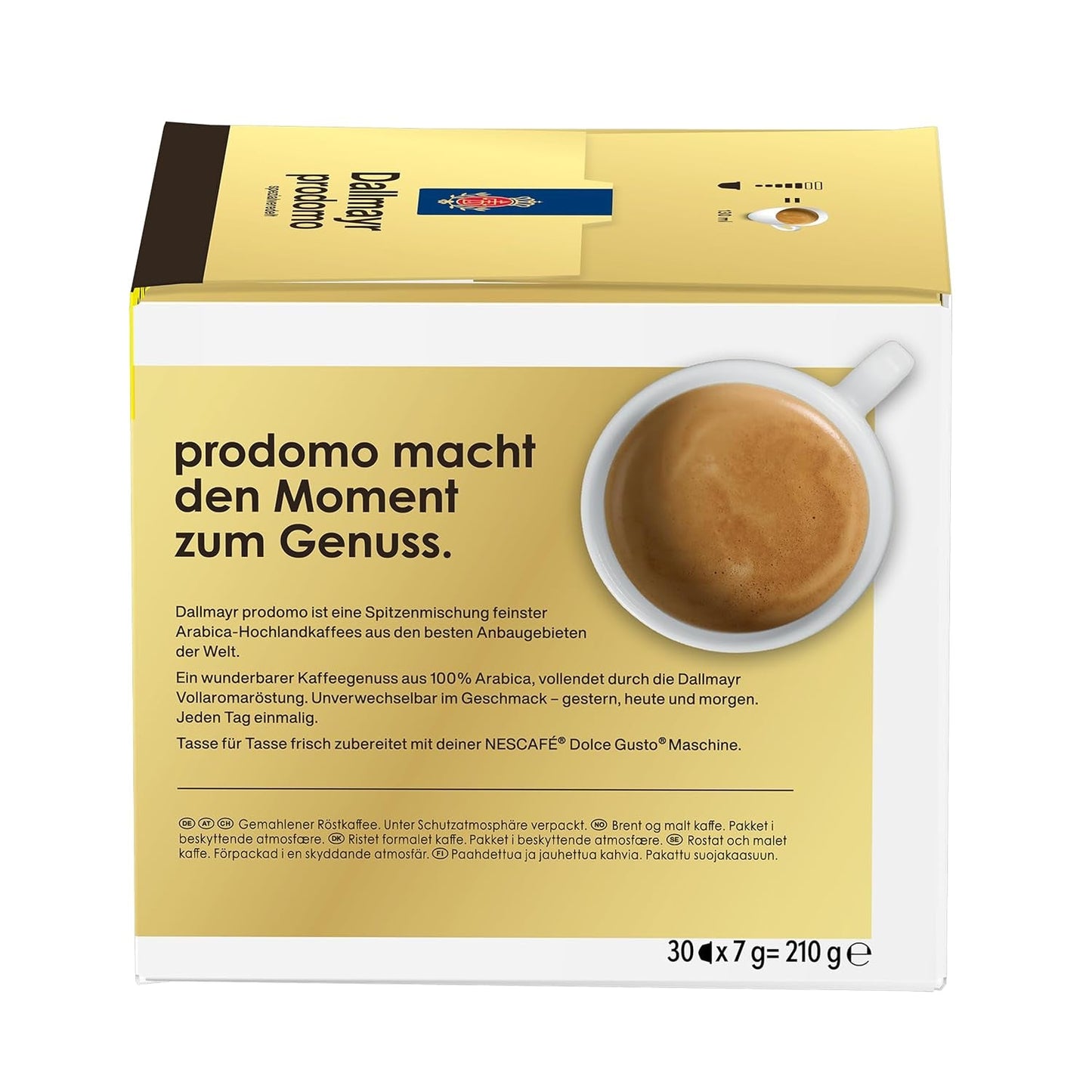 NESCAFÉ DOLCE GUSTO DALLMAYR prodomo Kaffeekapseln 3er Vorratspack (3 x 30 kapslí)