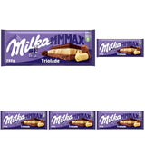 Milka Triolade 1 x 280g | Velká třívrstvá čokoládová tyčinka | Čokoláda z alpského mléka, bílá a hořká čokoláda | Čokoláda Milka ze 100% alpského mléka | Čokoládové tyčinky (balení 5 ks)