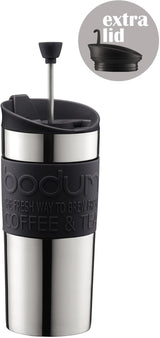 Bodum K11067-01 Cestovní lis Nerezový Černý kávovar s náhradním víkem 350ml