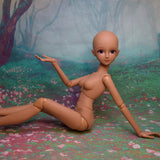1/3 BJD panenka Černá Hnědá kůže Tělo panenky 60 cm 24palcový kulový kloub SD panenky Pohyblivé klouby PVC DIY (Alexia)