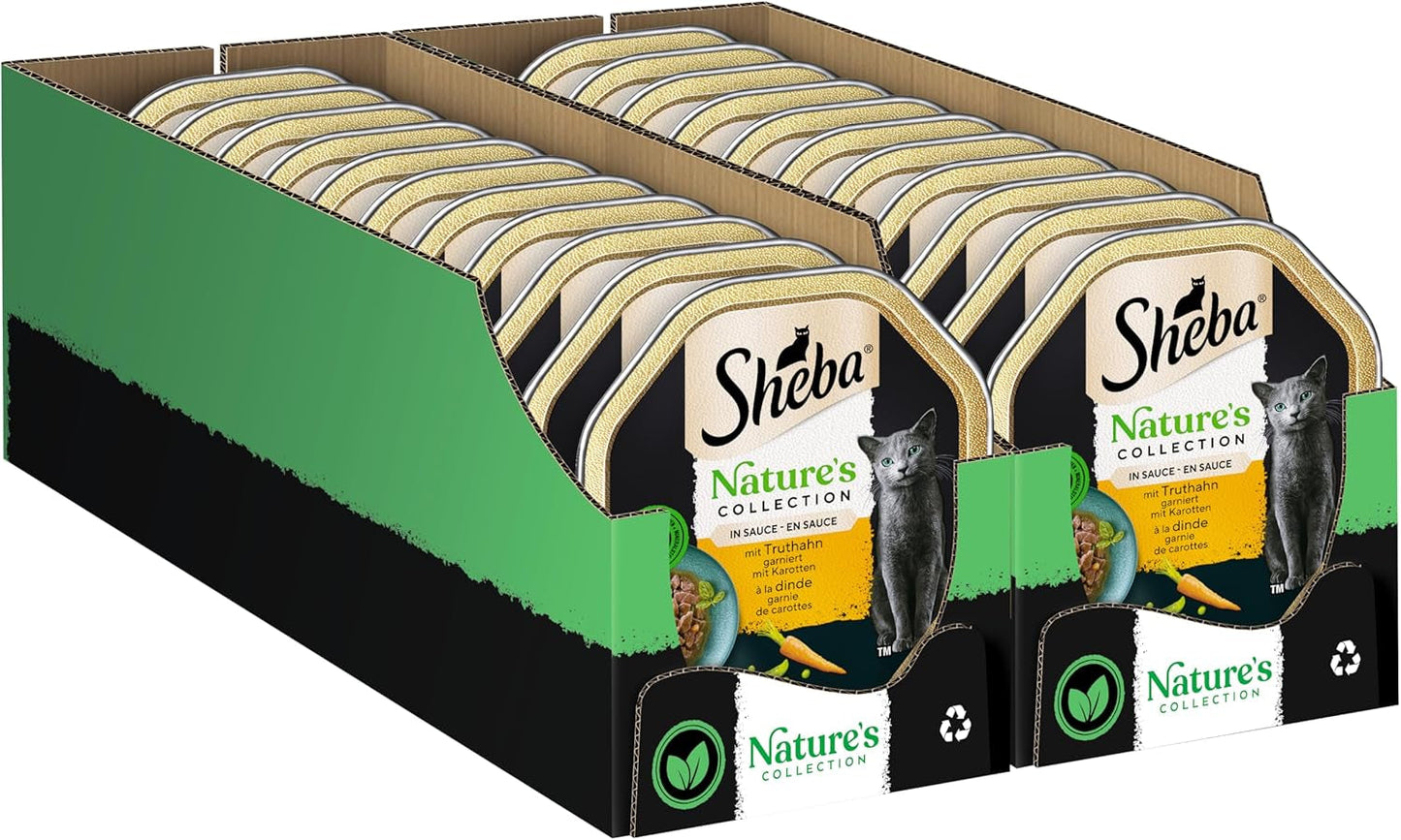 SHEBA Mokré krmivo pro kočky, Nature's Collection v Krůtí omáčce, 2 x 11 x 85 g