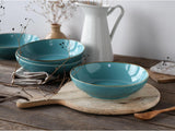 Creatable, 21683, Serie Nature Collection Water, 4-dílná sada pro 4 osoby, Poke Bowl aus Steinzeug, spülmaschinen- und mikrowellengeeignet, Qualitätsproduktion