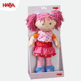 Panenka HABA Lily Lou - Měkká látková panenka od 18 měsíců - 30 cm s oblečením a vlásky - Ideální parťák na hraní pro malé děti - 1302842001