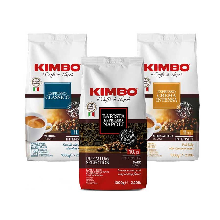 Vzorová sada pro zrnkovou kávu: Classico, Espresso Napoli a Crema Intensa 1 kg x 3