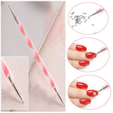 8 Boxen Nail Art Strass Kit - Nail Art Gemischt Strass Set, Nagel Kunst Strasssteine ​​​​Gems Perlen Edelsteine ​​Bunt Pferdeaugen Strass Für Nageldesign Zubehör Mit 1 Pinzetten Und 1 Strass Picker Für DIY