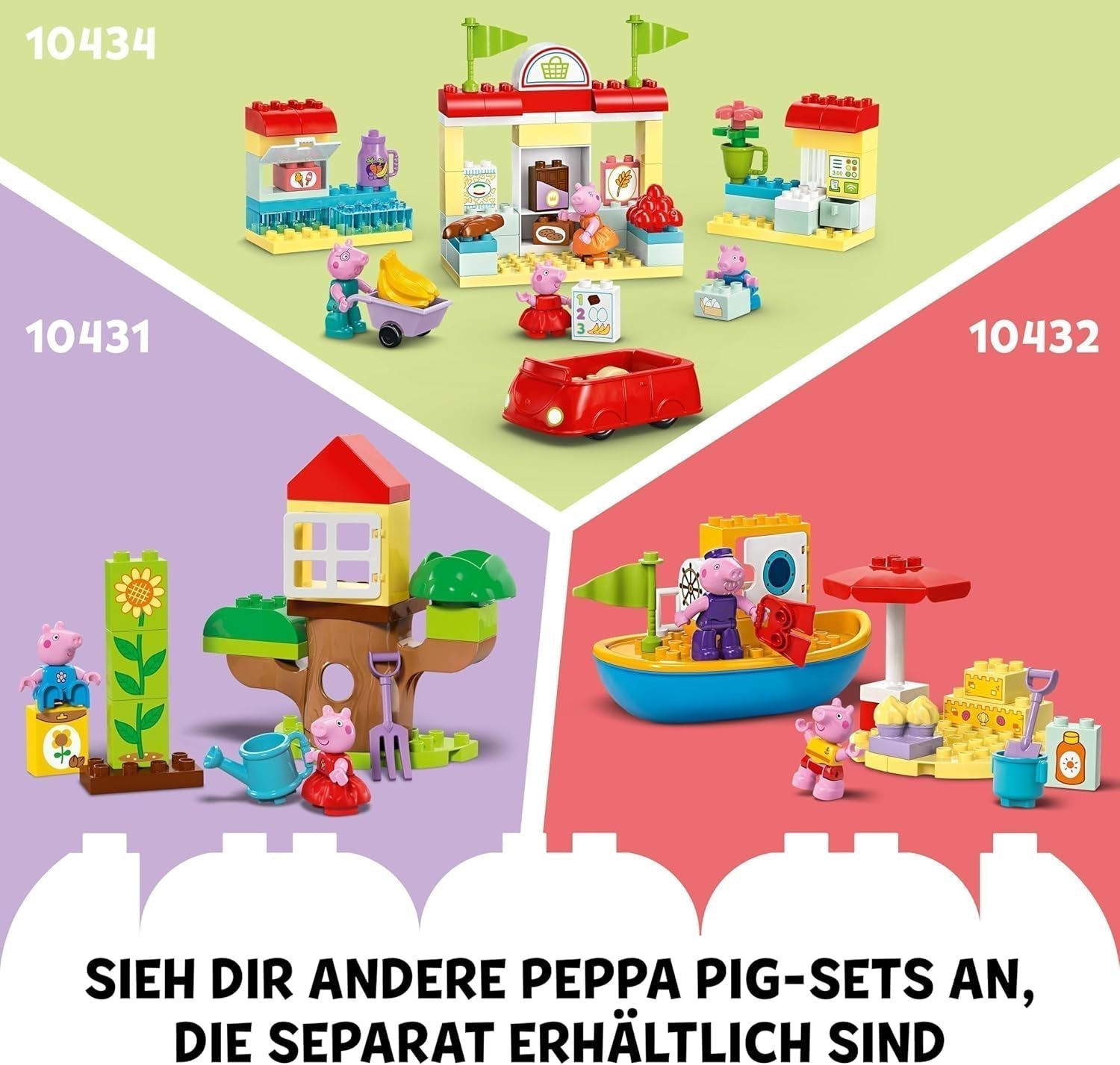 LEGO DUPLO Peppa's Birthday House: Kreativní hračka pro 3 postavy, stavějte a přestavujte domeček pro 2leté děti, chlapce a dívky, podporuje zručnost 10433 Stavebnice Besuche den LEGO-Store