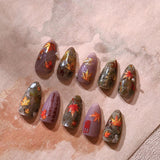 JMEOWIO 3D Nálepka na nehty Herbst Nálepka na nehty Selbstklebend Nagelaufkleber 5D Stereoskopisch Ahornblatt Erntedankfest Dekoration Nageldesign Zubehör 1 Blatt