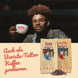 BLANK ROAST - Barista Tattoo Espresso - 1000 g - im Langzeit Trommel-Röstverfahren geröstet - Bohnen aus den besten Anbaugebieten - Premium Arabica & Edel Robusta - schokoladig & nussig - säurearm